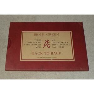 Vintage 1970 Ben K. Green Back To Back Signed Book W/ Slide Cover #815 of 850